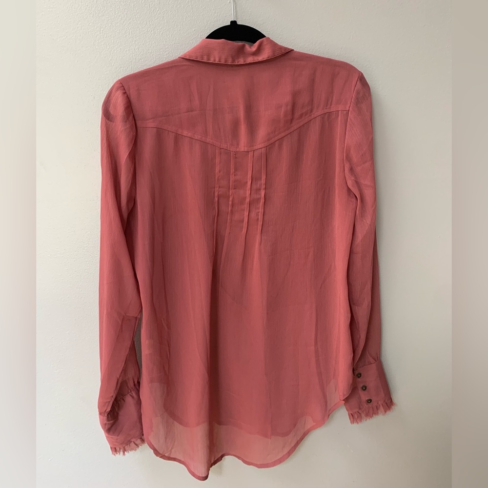 Free People Ruffle Front Button Down - Picture 5 of 5